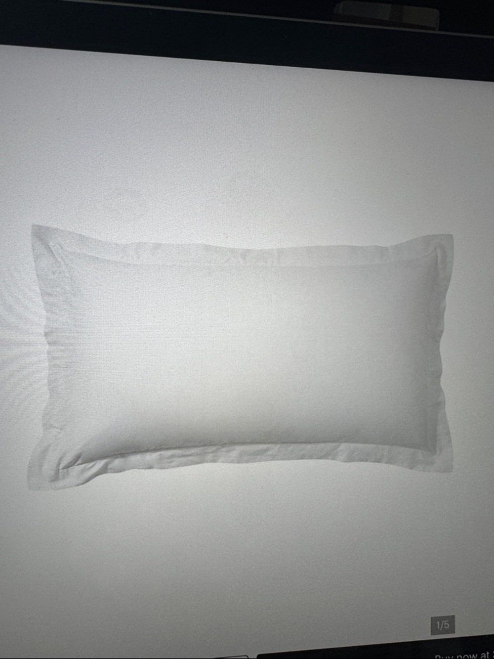Pottery Barn Tencel /Linen King Pillow Sham Linen Edge trim one sham shabby chic